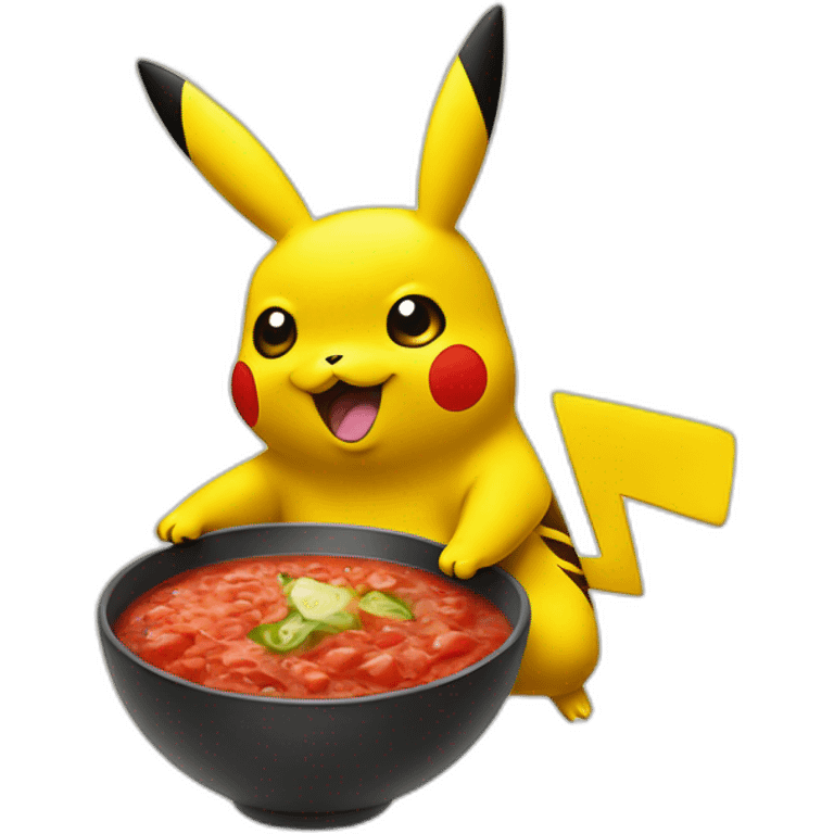 Pikachu qui dans la salsa emoji