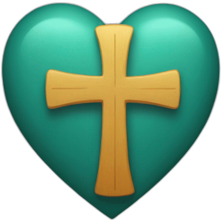 Cross on heart  emoji