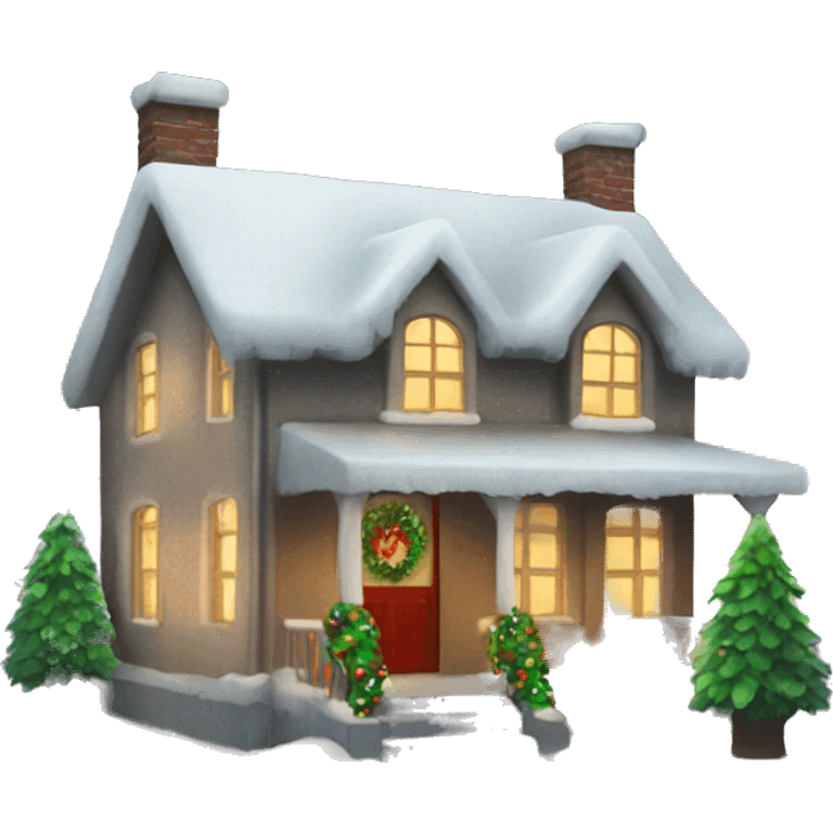 Christmas house emoji