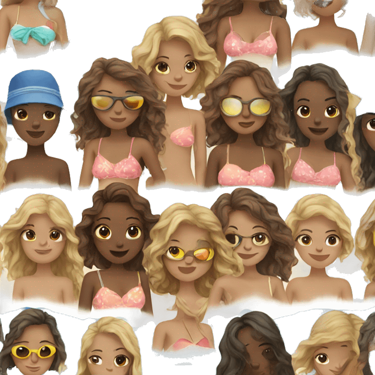 girls on the beach emoji