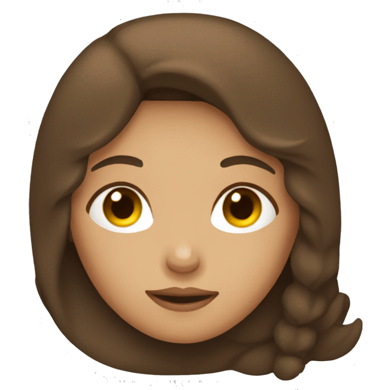 Girl with brown hair sleeping emoji