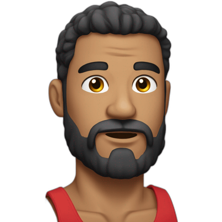 Boxeur chauve avec une petite barbe emoji