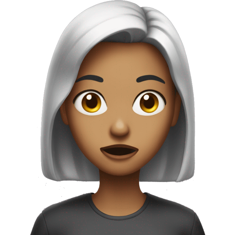 Very very scary rude girl emoji