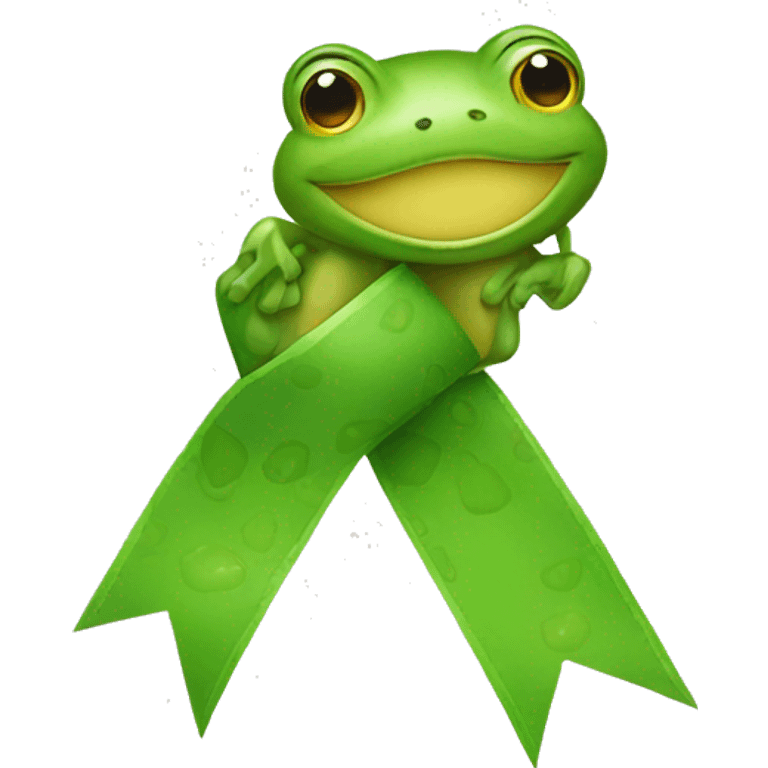  Frog ribbon emoji