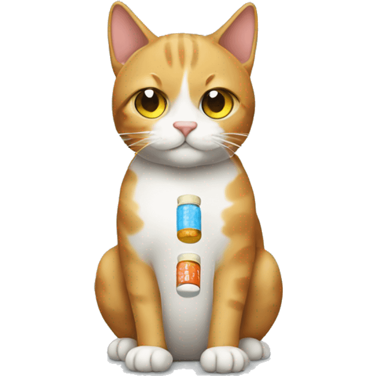 cat with pills emoji