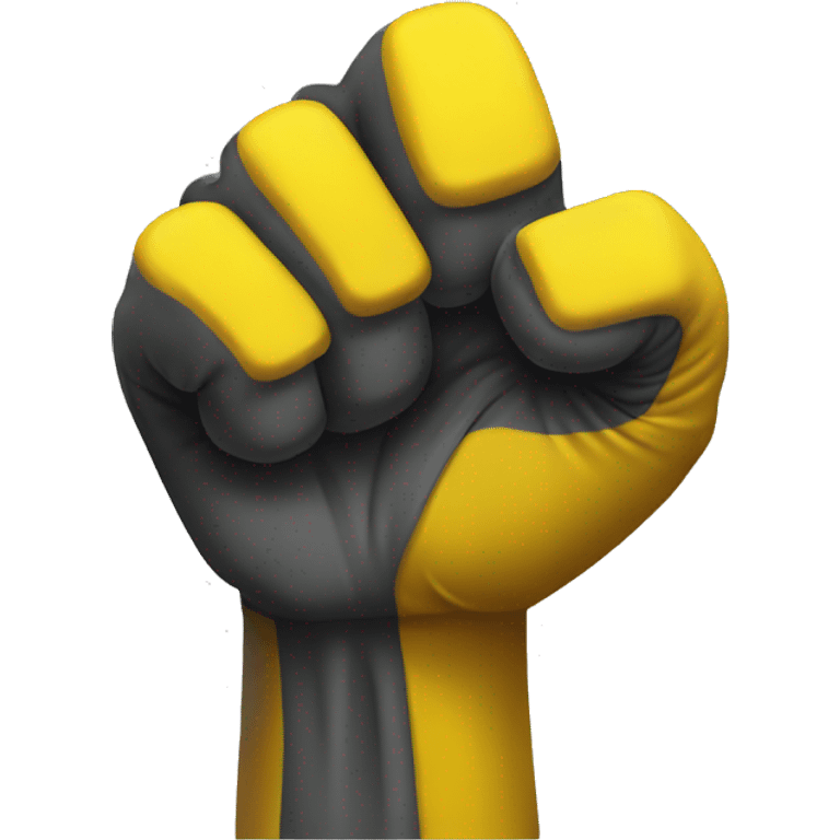 create a arm with a fist that is bright yellow emoji