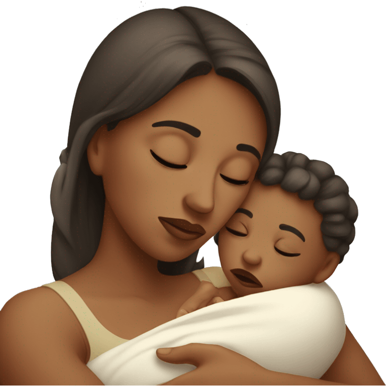 sad mother with newborn emoji