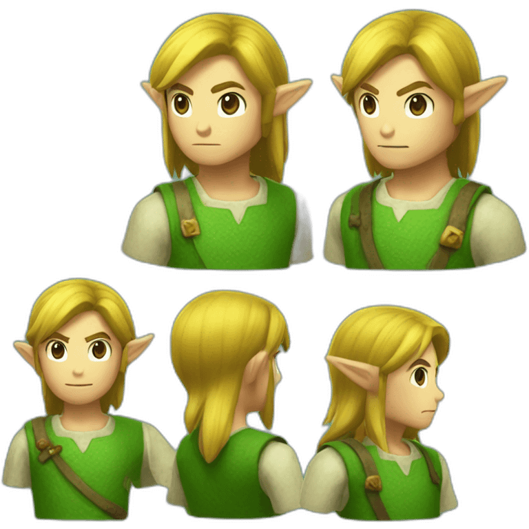 Link from « Zelda a link between worlds » emoji