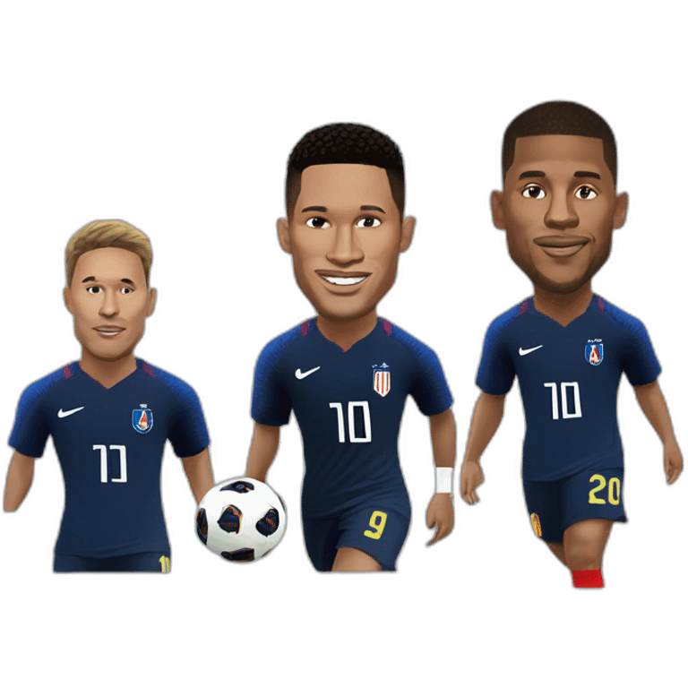 Neymar messi ronaldo en mbappe emoji