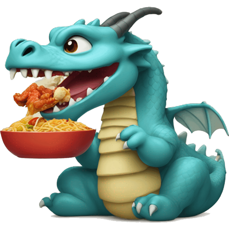 dragon eating chinese food emoji