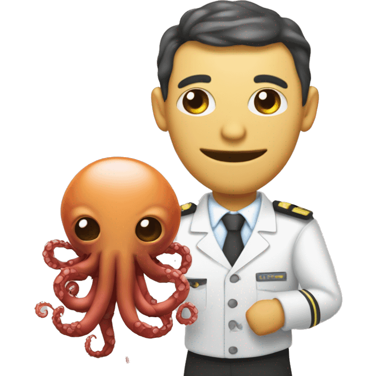 Elabora un emoji el cual sea con el cuerpo de una nutrí, lo complementen una medusa y un pulpo  emoji