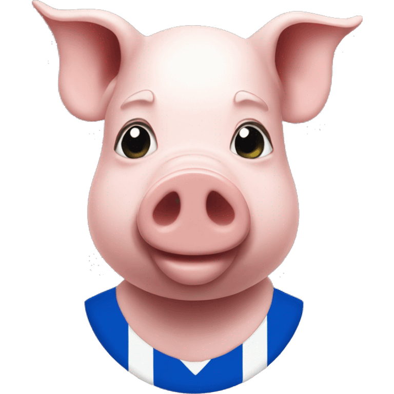 PIG WITH INTERNAZIONALE JERSEY emoji