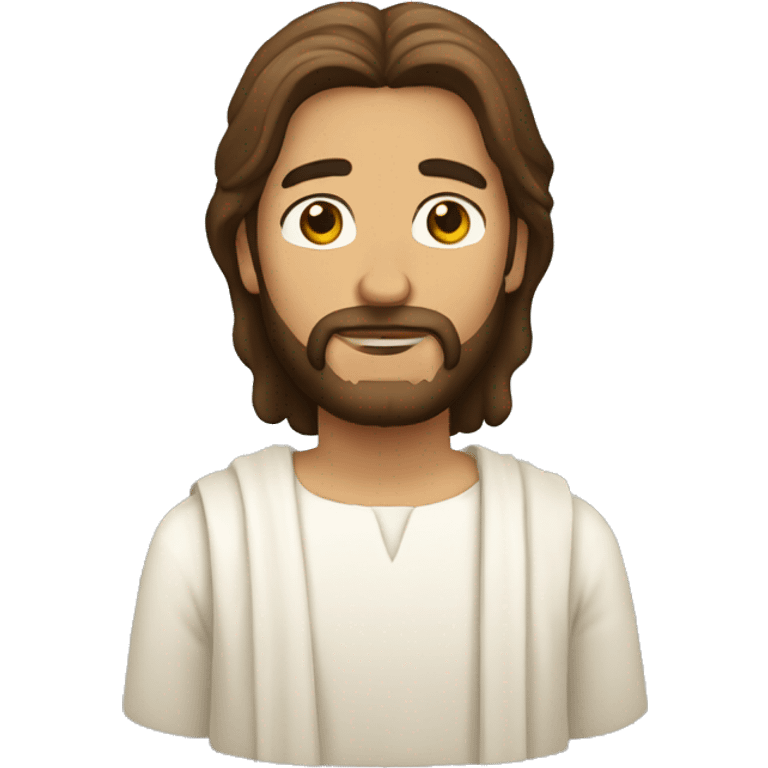 Hombre como Jesús con cara de asombro emoji