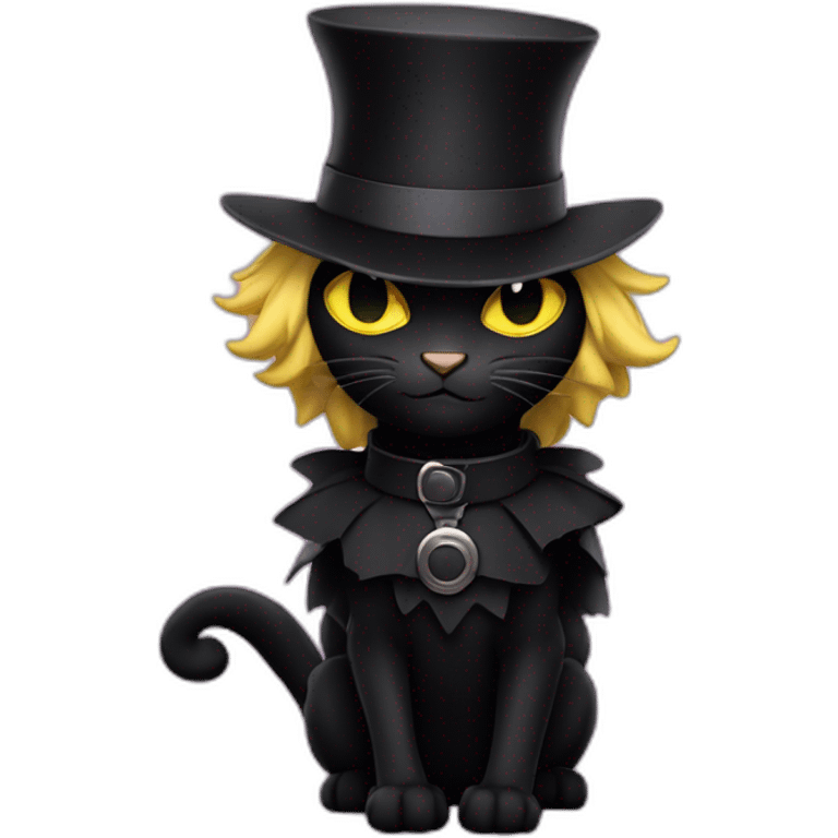 Chat noir fête emoji