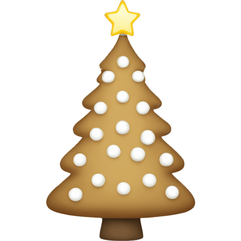 white christmas tree with light brown ball  emoji