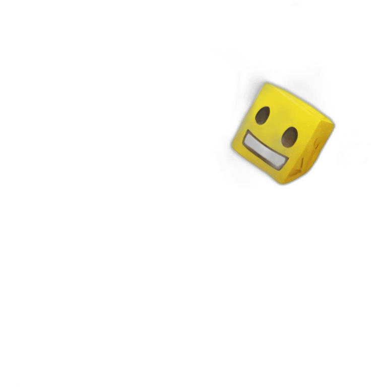 Yellow Cube Smilely emoji