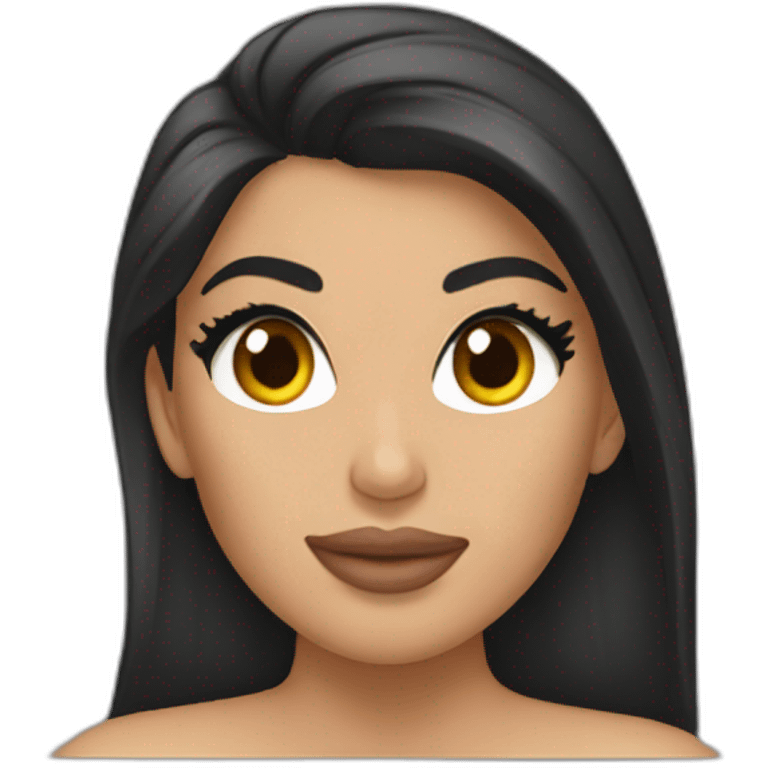 Kim Kardashian asustada  emoji