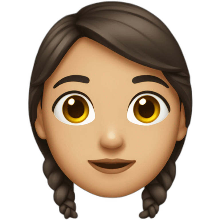 Fille brune emoji