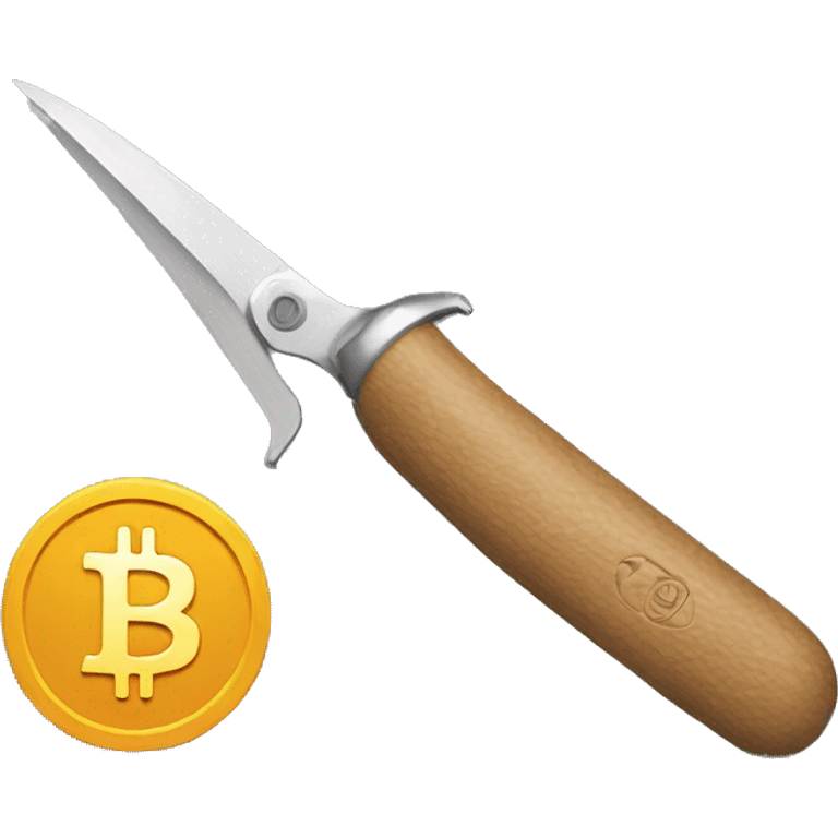 cissors cutting bitcoin emoji