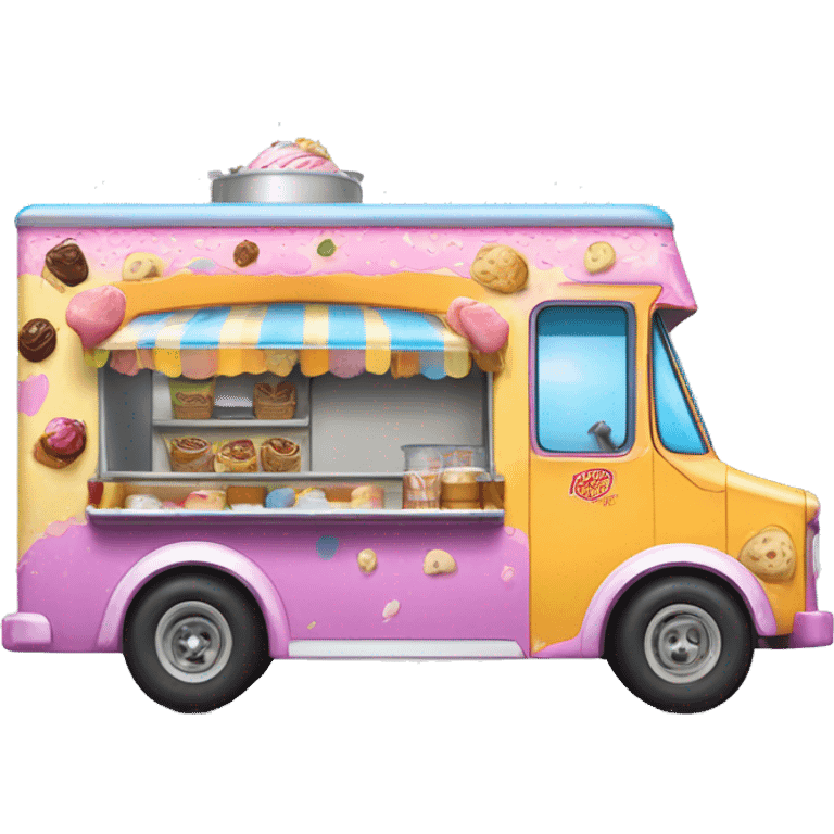 Hot wheels style, 1917 ice cream food truck emoji