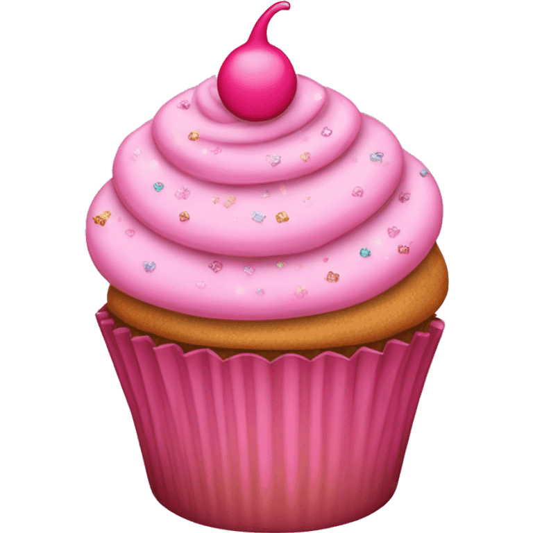 pink glittery cupcake emoji