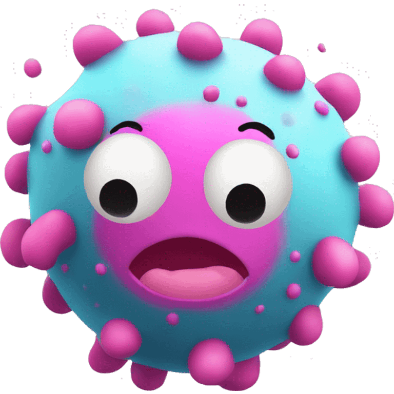 Cute Varicella zoster virus pink emoji