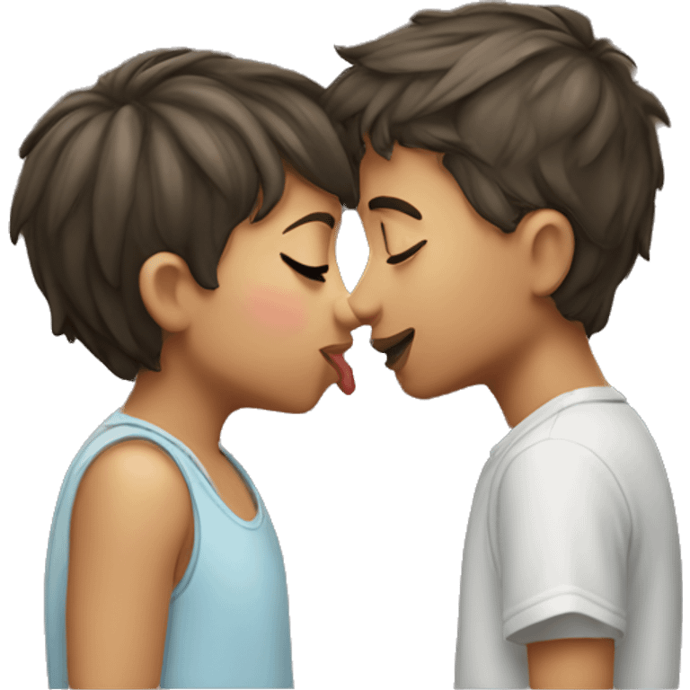 boy with girl kisses  emoji