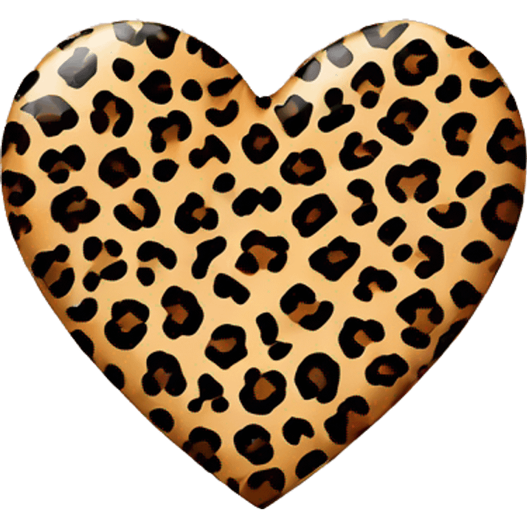 heart with leopard print on it ￼ emoji