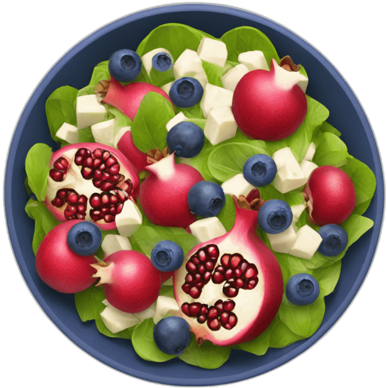 Pomegranate and Blueberry salad emoji