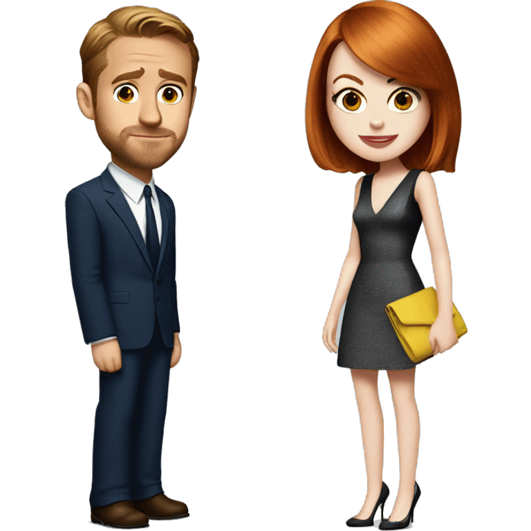 Ryan Gosling and Emma stone in crazy, stupid, love emoji