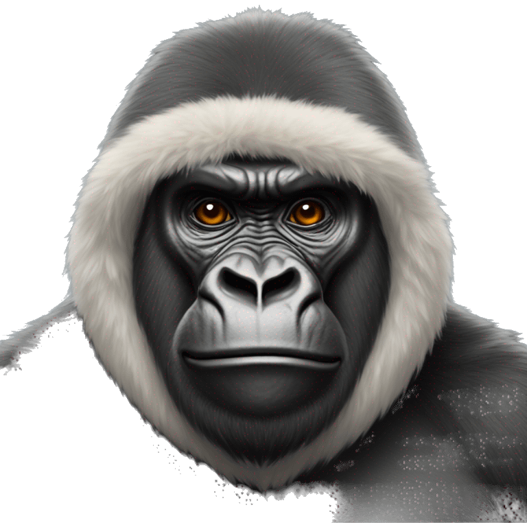 gorilla with ushanka emoji