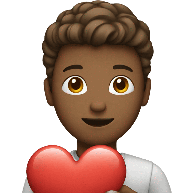 person holding heart emoji