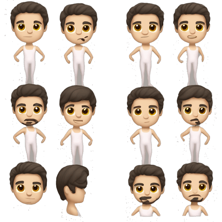 ballet dance male caucasian dark hair emoji