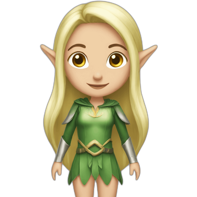 metalic-shy-elf-girl emoji