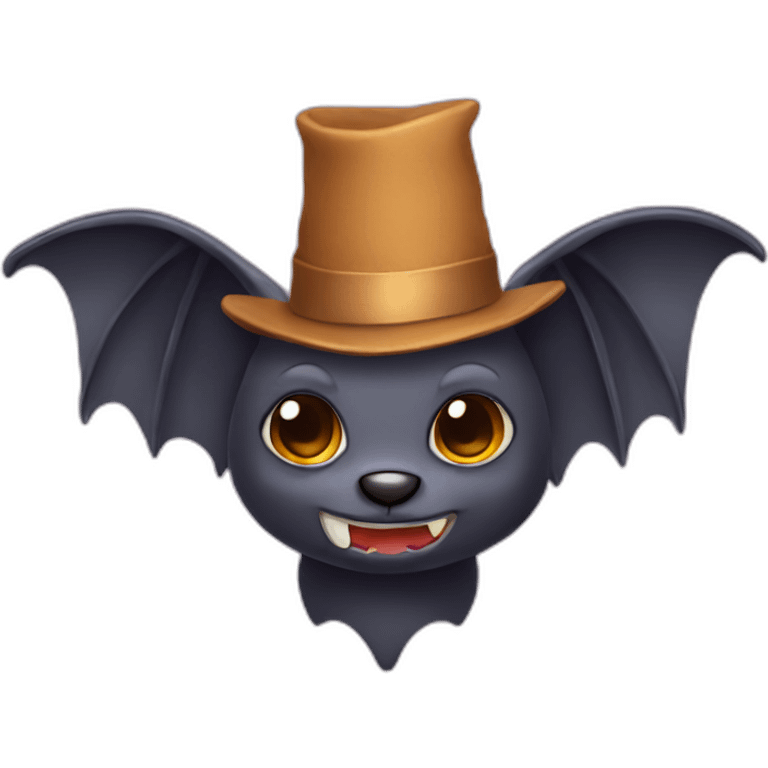 Bat with a hat emoji