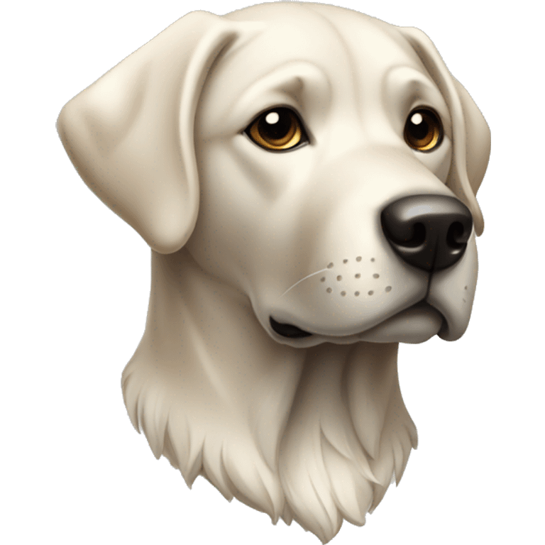 Dog Labrador silver emoji