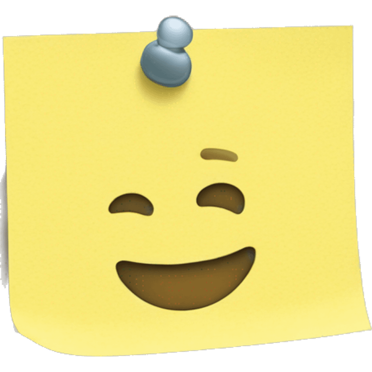 a post it note with a thumb tack in it emoji