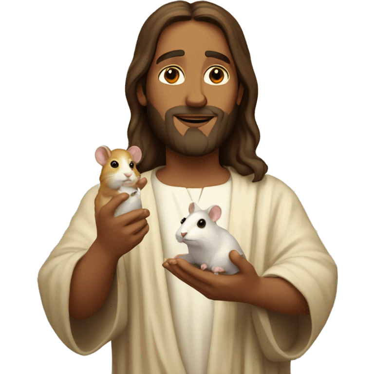 jesus holding hamster emoji