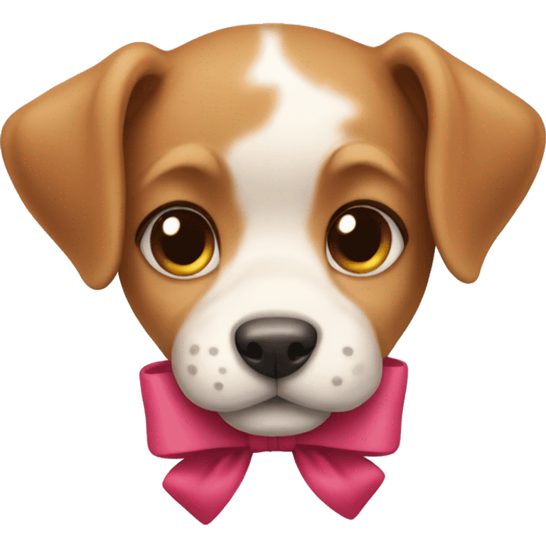 Puppy with bow  emoji