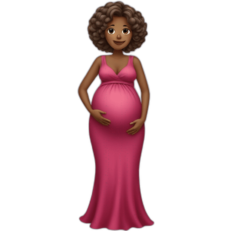 rich pregnant lady emoji