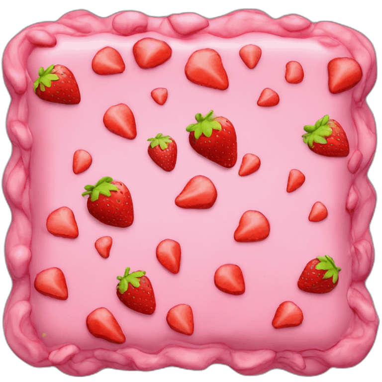 gâteau-en-forme-de-cerveau-a-la-fraise emoji