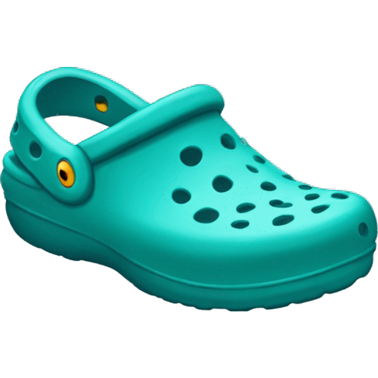 Teal crocs emoji