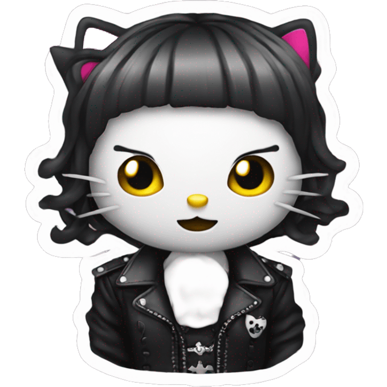 Hello kitty goth emoji