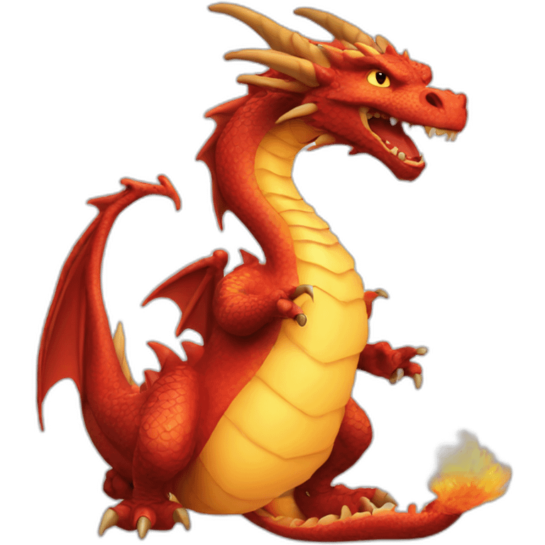 Dragon with smokin emoji