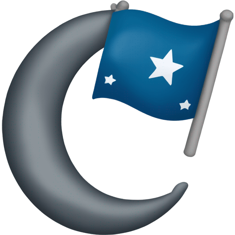 🇳🇬 flag with a blue crescent moon and star in the middle. emoji