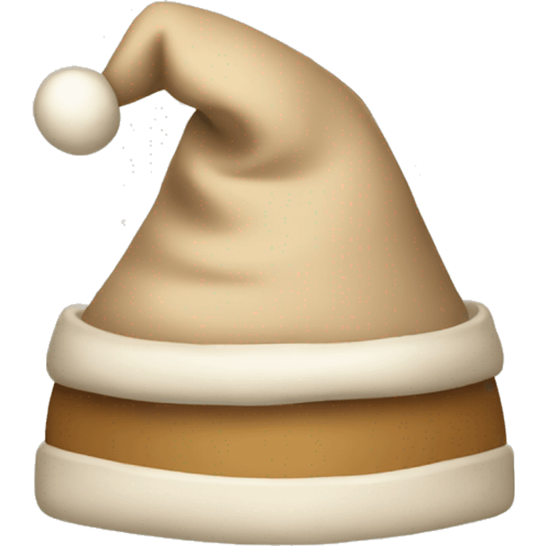 Beige christmas hat emoji