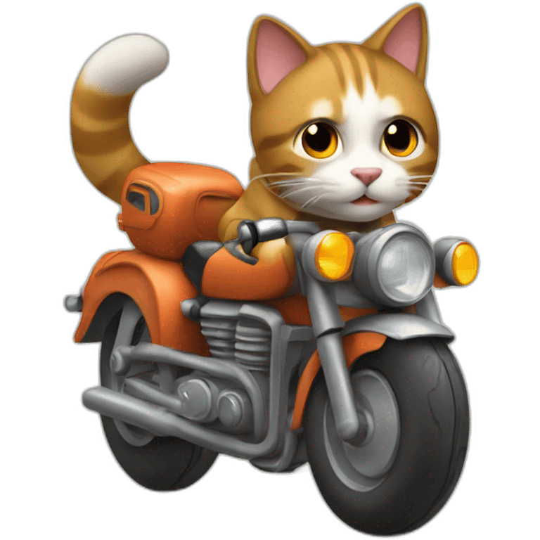 Gato en moto emoji