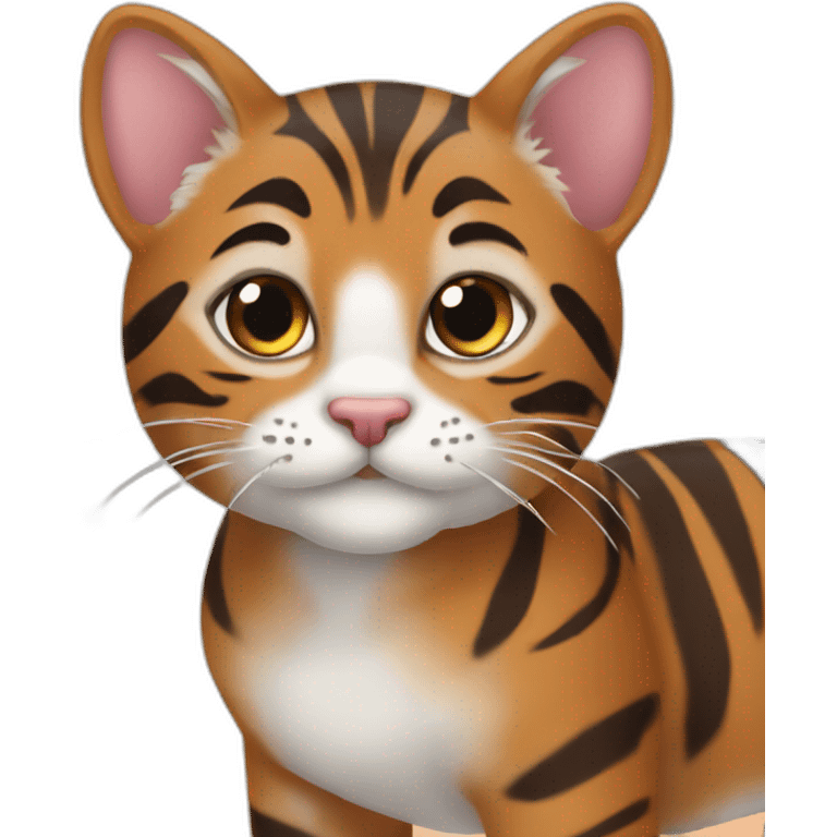 Chaton marron tigré emoji