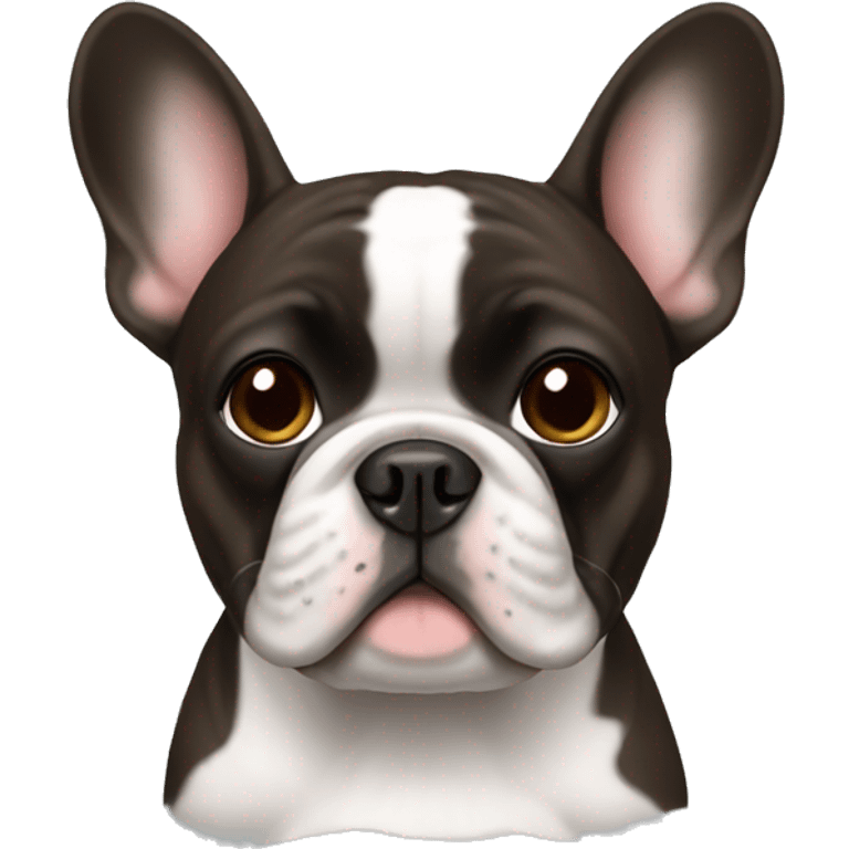 French bulldog brunette emoji