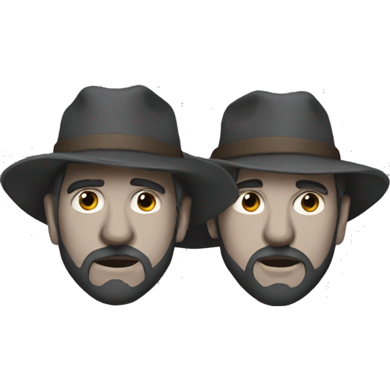 portrait emoji of two bandits  emoji